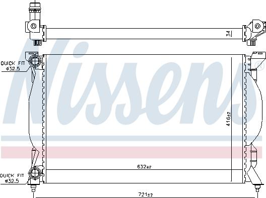 Nissens 60304A - Radiator, racire motor aaoparts.ro