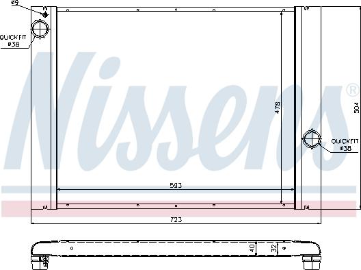 Nissens 60764 - Radiator, racire motor aaoparts.ro