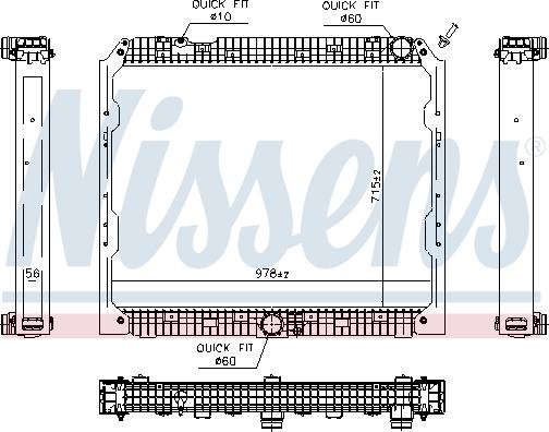 NISSENS 607273 - Radiator, racire motor aaoparts.ro
