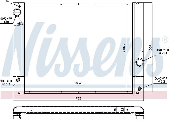 Nissens 60772 - Radiator, racire motor aaoparts.ro