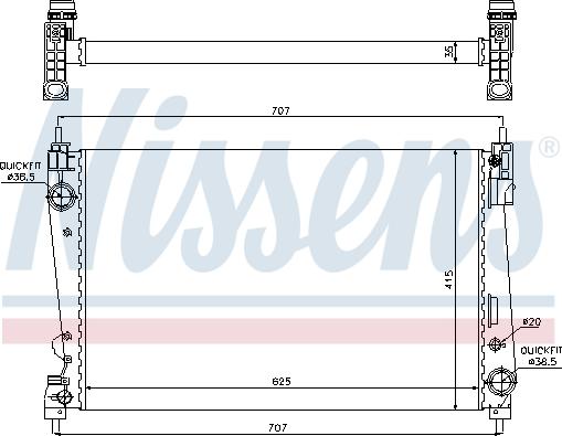 Nissens 61916 - Radiator, racire motor aaoparts.ro