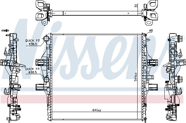 Nissens 61989 - Radiator, racire motor aaoparts.ro