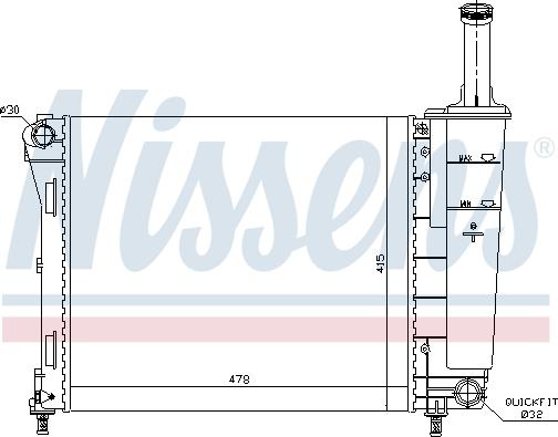 Nissens 61936 - Radiator, racire motor aaoparts.ro