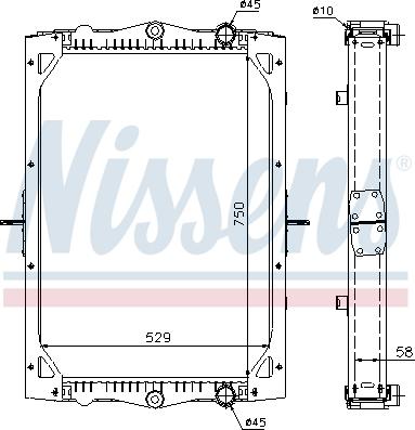 Nissens 61444A - Radiator, racire motor aaoparts.ro