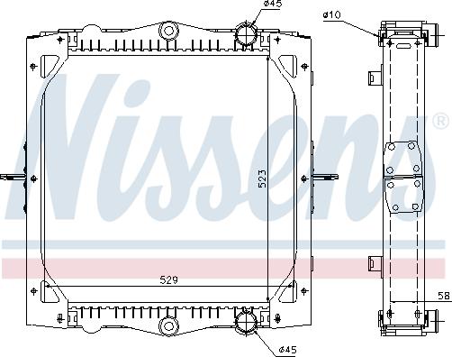 Nissens 61445A - Radiator, racire motor aaoparts.ro