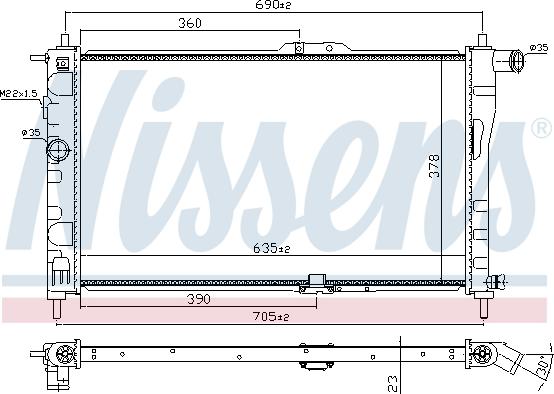 Nissens  61651A - Radiator, racire motor aaoparts.ro