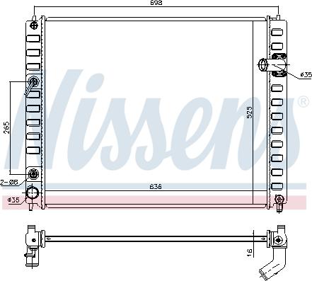 Nissens 681208 - Radiator, racire motor aaoparts.ro