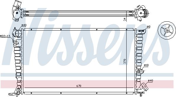 Nissens 63508 - Radiator, racire motor aaoparts.ro