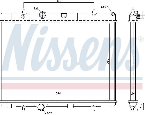 Nissens 636007 - Radiator, racire motor aaoparts.ro