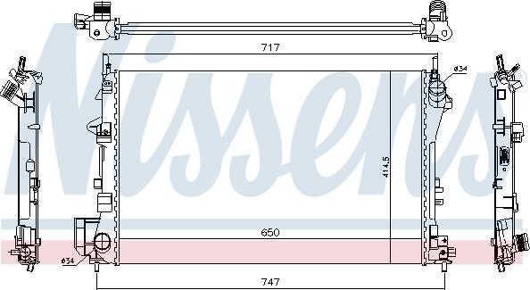 Nissens 63024A - Radiator, racire motor aaoparts.ro