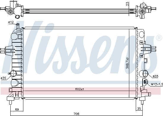 Nissens 63028A - Radiator, racire motor aaoparts.ro