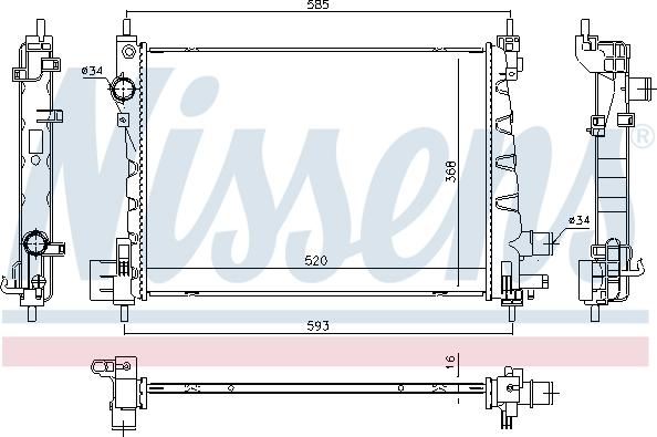 Nissens 630796 - Radiator, racire motor aaoparts.ro