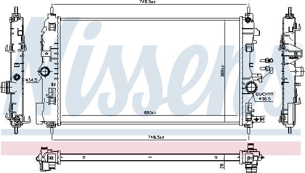 Nissens 630763 - Radiator, racire motor aaoparts.ro