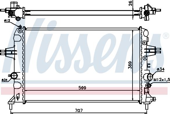 Nissens 630704 - Radiator, racire motor aaoparts.ro