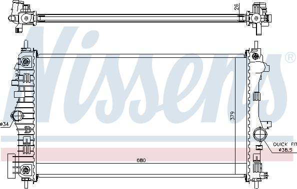 Nissens 630717 - Radiator, racire motor aaoparts.ro