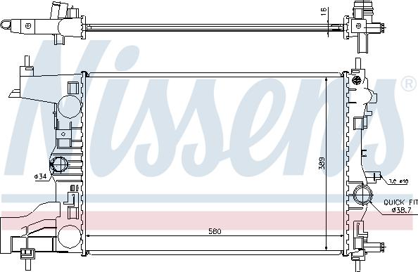 Nissens 630727 - Radiator, racire motor aaoparts.ro