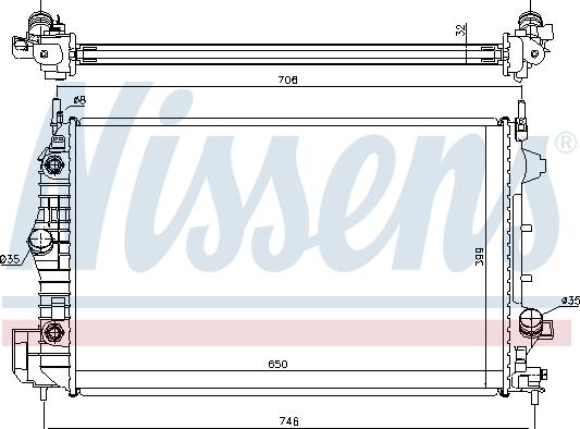 Nissens 63113A - Radiator, racire motor aaoparts.ro