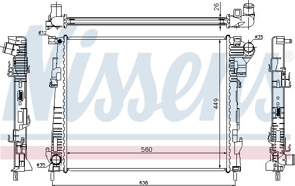 Nissens 63122 - Radiator, racire motor aaoparts.ro