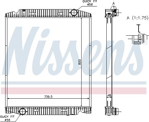 Nissens 63330A - Radiator, racire motor aaoparts.ro