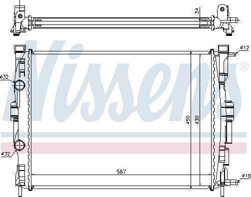 Nissens 63769 - Radiator, racire motor aaoparts.ro