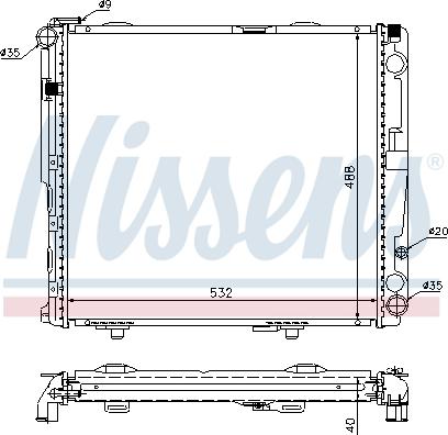 Nissens 62696A - Radiator, racire motor aaoparts.ro