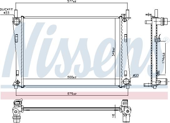 Nissens 62028A - Radiator, racire motor aaoparts.ro