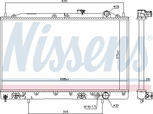Nissens 62835 - Radiator, racire motor aaoparts.ro