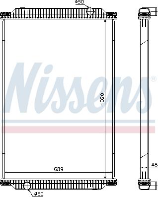 NISSENS 67196 - Radiator, racire motor aaoparts.ro