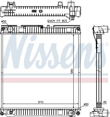 Nissens 67224A - Radiator, racire motor aaoparts.ro