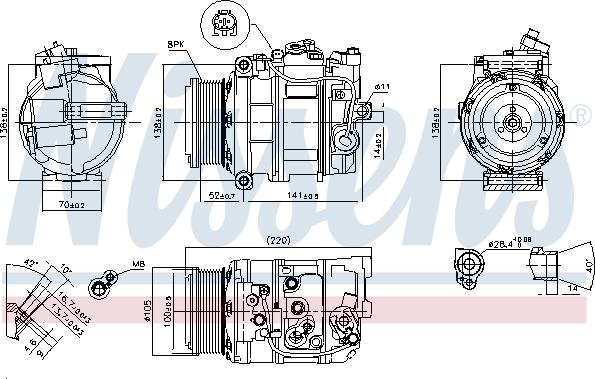 Nissens 89412 - Compresor, climatizare aaoparts.ro