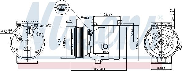 Nissens 89435 - Compresor, climatizare aaoparts.ro