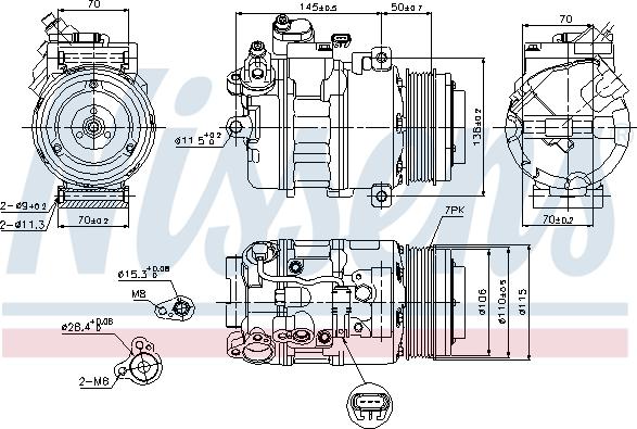 Nissens 89574 - Compresor, climatizare aaoparts.ro