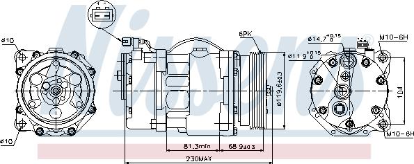 Nissens 89040 - Compresor, climatizare aaoparts.ro