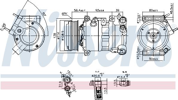 Nissens 890599 - Compresor, climatizare aaoparts.ro