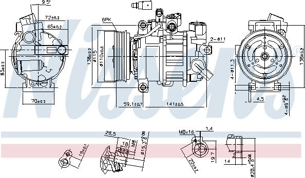 Nissens 890551 - Compresor, climatizare aaoparts.ro