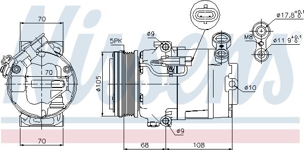 Nissens 89050 - Compresor, climatizare aaoparts.ro