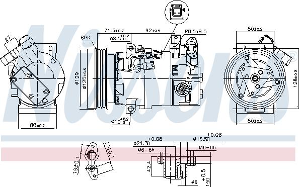 Nissens 890586 - Compresor, climatizare aaoparts.ro