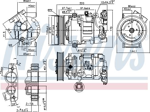 Nissens 890044 - Compresor, climatizare aaoparts.ro