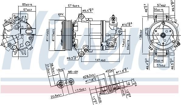 Nissens 890056 - Compresor, climatizare aaoparts.ro