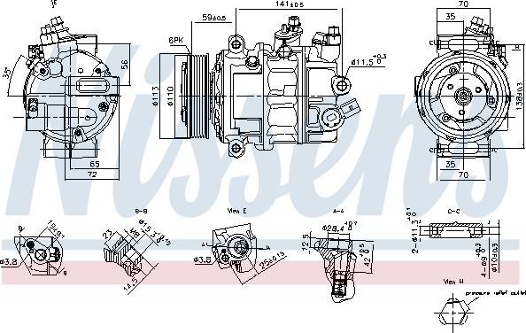 Nissens 890893 - Compresor, climatizare aaoparts.ro