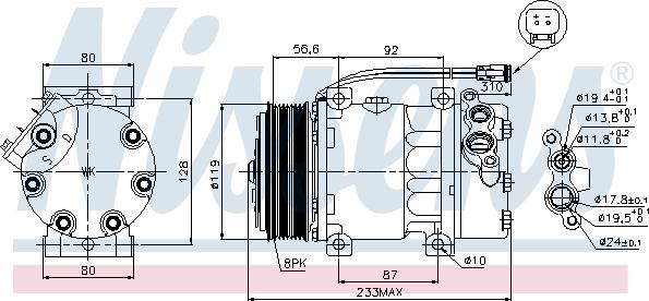 Nissens 89035 - Compresor, climatizare aaoparts.ro