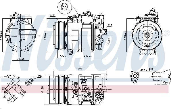 Nissens 890379 - Compresor, climatizare aaoparts.ro