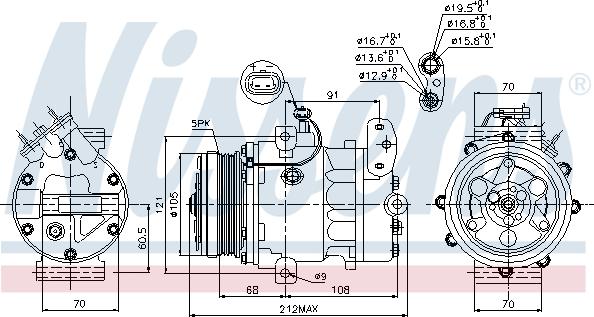 Nissens 89037 - Compresor, climatizare aaoparts.ro