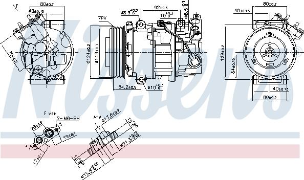 Nissens 890299 - Compresor, climatizare aaoparts.ro