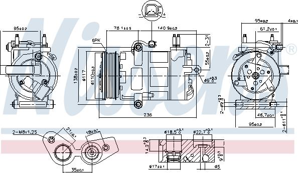 Nissens 890217 - Compresor, climatizare aaoparts.ro