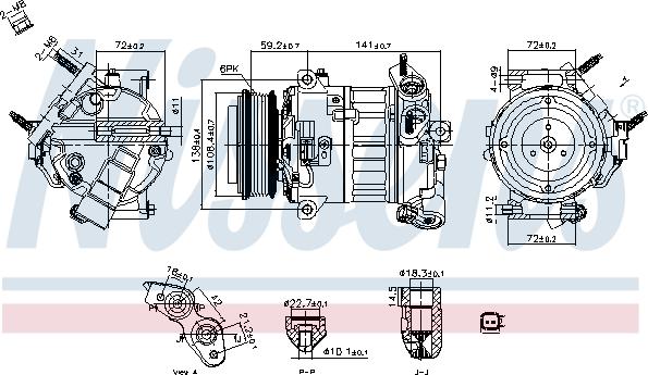 Nissens 890796 - Compresor, climatizare aaoparts.ro