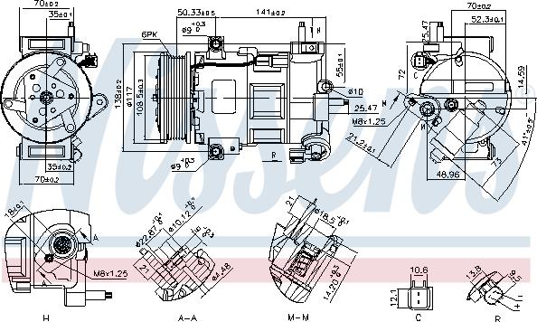 Nissens 890758 - Compresor, climatizare aaoparts.ro