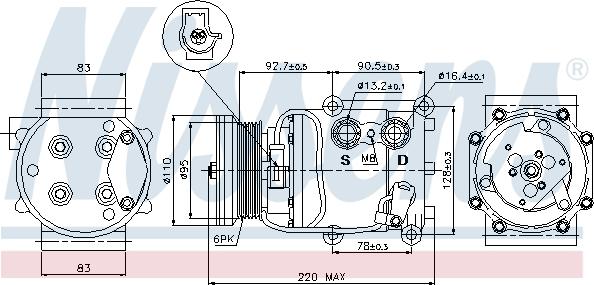 Nissens 89071 - Compresor, climatizare aaoparts.ro