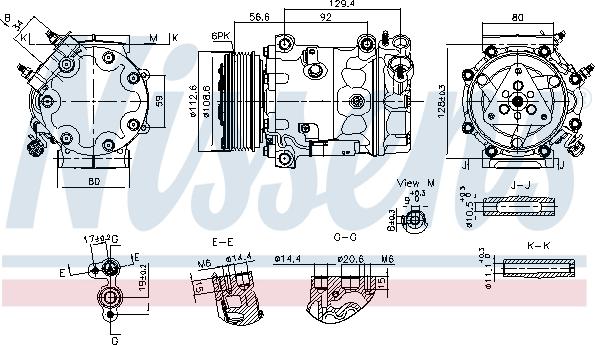 Nissens 890780 - Compresor, climatizare aaoparts.ro