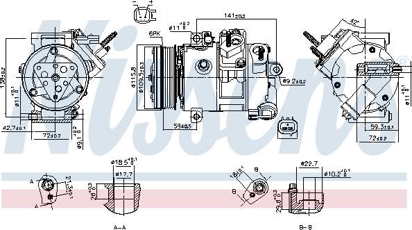 Nissens 890772 - Compresor, climatizare aaoparts.ro